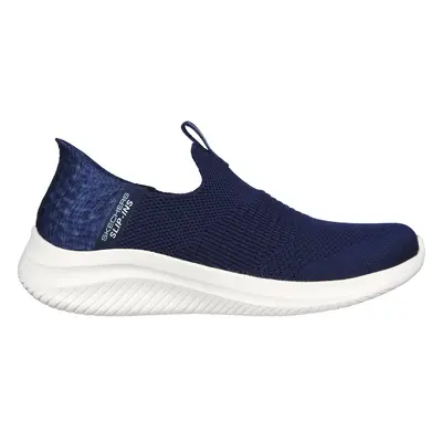 Skechers Women's Slip-ins: Ultra Flex 3.0 - Smooth Step Sneaker in Navy Blue, Size Wide | Textil