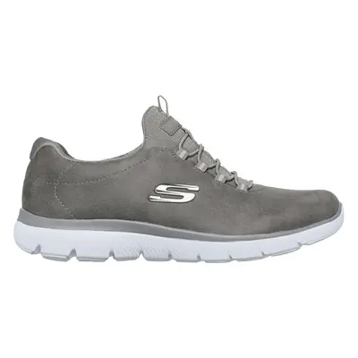 Skechers Women's Summits - Oh So Smooth Sneaker in Dark Taupe, Size | Textile/Synthetic