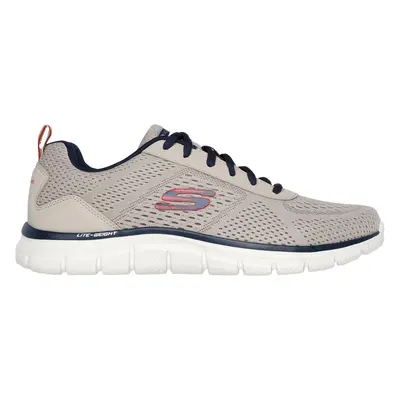 Skechers Men's Track - Leshur Sneaker in Taupe/Navy Blue, Size | Textile/Synthetic, Vegan, Machi