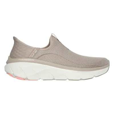 Skechers Women's Slip-ins RF: D'Lux Walker 2.0 Sneaker in Taupe/Coral, Size | Textile, Vegan, Ma