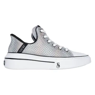 Skechers Women's Slip-ins: Snoop One - Disco Snoop Sneaker in Silver, Size | Synthetic/Leather/T