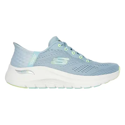 Skechers Women's Slip-ins: Arch Fit 2.0 - Easy Chic Sneaker in Blue/Lime, Size | Textile/Synthet