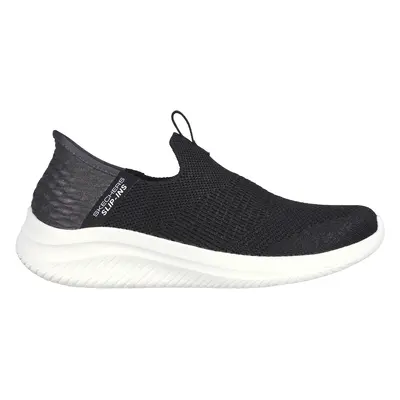 Skechers Women's Slip-ins: Ultra Flex 3.0 - Smooth Step Sneaker in Black, Size Wide | Textile, V