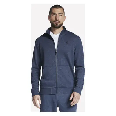 Skechers Men's The Hoodless Hoodie GO WALK Everywhere Jacket in Navy Blue, Size Small | Cotton/P