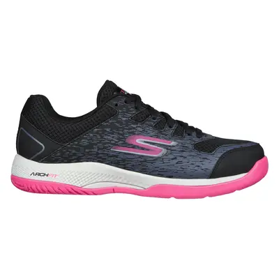 Skechers Women's Viper Court - Pickleball Sneaker in Black/Pink, Size | Synthetic/Textile, Machi