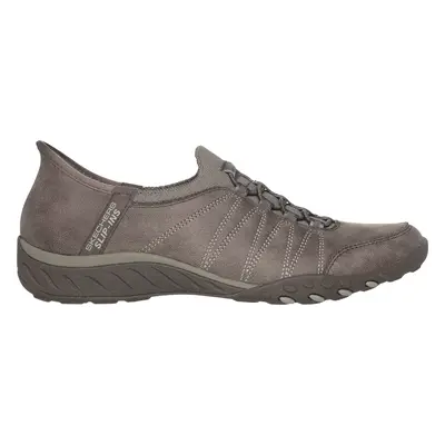 Skechers Women's Slip-ins: Breathe-Easy - Home-Body Sneaker in Dark Taupe, Size | Textile/Synthe