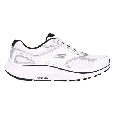 Skechers Men's GO RUN Consistent 2.0 - Silver Wolf Sneaker in White/Silver, Size | Leather/Texti