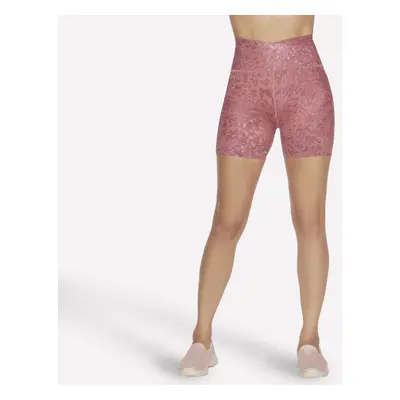 Skechers Women's GOSCULPT Leopard Inch Bike Short in Mauve/Purple, Size | Polyester/Spandex