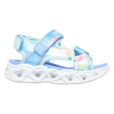 Skechers Lights: Heart Lights Sandal - Colour Groove Sandals in Blue, Size | Textile