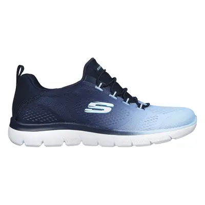 Skechers Women's Summits - Bright Charmer Sneaker in Navy Blue, Size | Textile/Synthetic, Vegan,