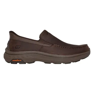 Skechers Men's Slip-ins Relaxed Fit: Pollard - Osgood Shoes in Cocoa, Size | Leather/Synthetic/T