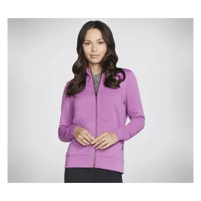 Skechers Women's The Hoodless Hoodie GO WALK Everywhere Jacket in Purple/Hot Pink, Size | Polyes