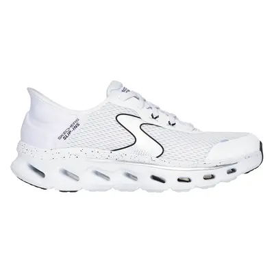 Skechers Women's Slip-ins: GO WALK Glide-Step 2.0 Sneaker in White/Black, Size | Textile/Synthet