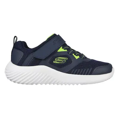 Skechers Boy's Bounder - Voltvor Sneaker in Navy Blue/Lime, Size | Synthetic/Textile