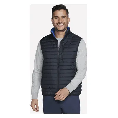 Skechers Men's GO SHIELD Altitude Reversible Vest in Black, Size | Polyester