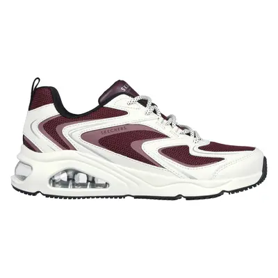 Skechers Women's Tres-Air Uno - Street Fl-Air Sneaker in White/Burgundy, Size | Synthetic/Textil