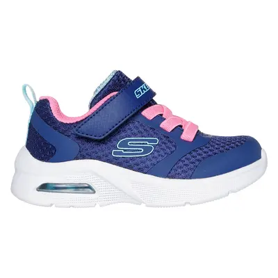 Skechers Microspec Max - Racer Gal Sneaker in Navy Blue/Pink, Size | Textile/Synthetic