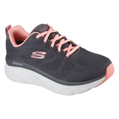 Skechers Women's Relaxed Fit: D'Lux Walker - Get Oasis Sneaker in Charcoal/Coral, Size | Textile