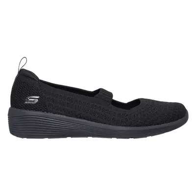 Skechers Women's Arya - Mellow Idea Wedge in Black, Size | Textile/Synthetic, Vegan, Machine Was