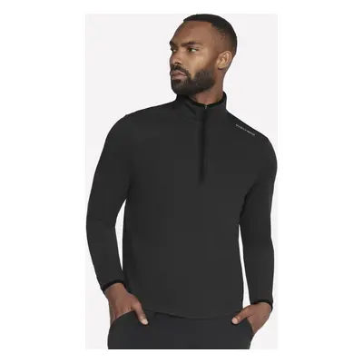 Skechers Men's Skech-Knits Burst 1/4 Zip Top in Black, Size | Polyester/Spandex