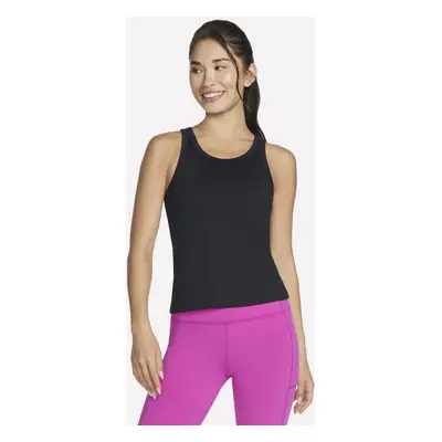 Skechers Women's GO WALK Shelf Bra Tank Top in Black, Size | Nylon/Spandex