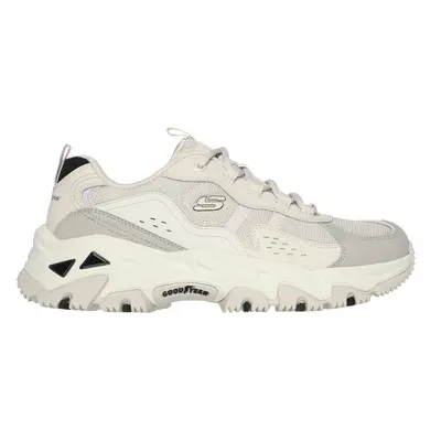 Skechers Women's D'Lites Hiker Sneaker in Natural, Size | Leather/Textile/Synthetic