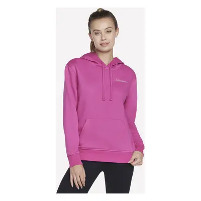 Skechers Women's Signature Pullover Hoodie in Pink, Size | Cotton/Polyester