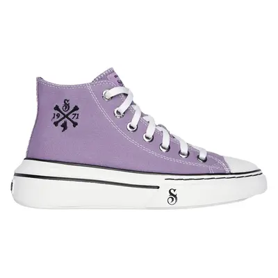 Skechers Women's Snoop Dogg: Snoop One - Doggy Bonez Sneaker in Lavender, Size | Textile/Leather