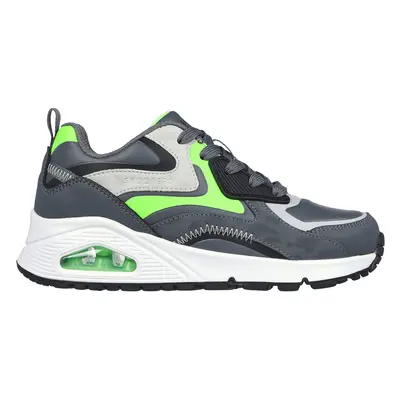 Skechers Boy's Uno Gen1 - Colour Surge Sneaker in Charcoal/Lime, Size | Textile/Synthetic