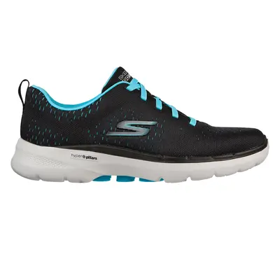 Skechers Women's GO WALK - Adora Sneaker in Black/Aqua, Size | Textile/Synthetic, Vegan