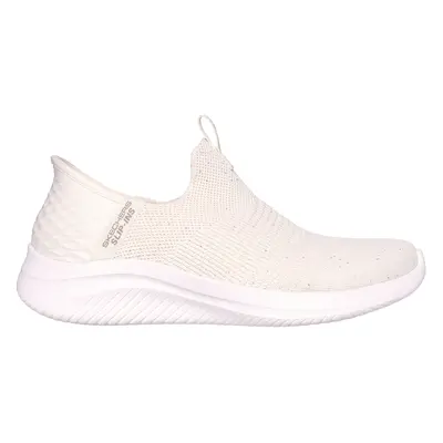 Skechers Women's Slip-ins: Ultra Flex 3.0 - Shiny Night Slip-On Shoes in Off White, Size | Texti