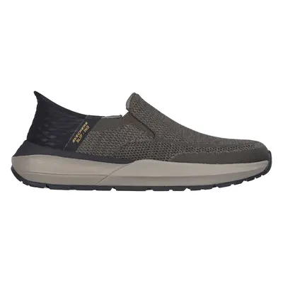 Skechers Men's Slip-ins: Neville - Rovelo Sneaker in Olive/Black, Size | Textile/Synthetic, Vega