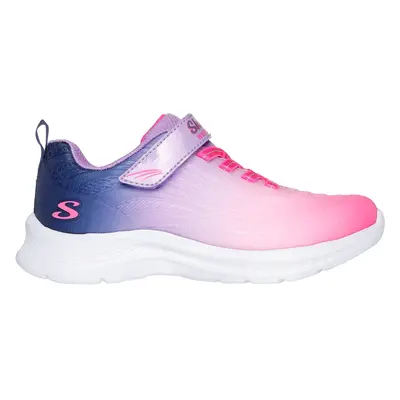 Skechers Girls Jumpsters 2.0 - Blurred Dreams Sneaker in Hot Pink/Navy Blue, Size | Synthetic/Te