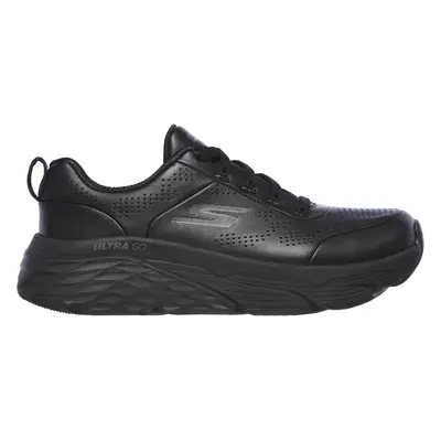 Skechers Women's Max Cushioning Elite - Step Up Sneaker in Black, Size Wide | Leather/Synthetic/