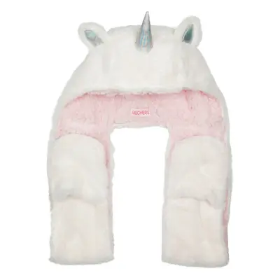 Skechers Girls Cold Weather Unicorn Critter Hood in White