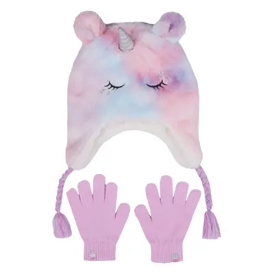 Skechers Girls Cold Weather Plush Tie-Dye Unicorn Hat Set