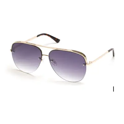 Skechers Semi-Rimless Metal Aviator in Light Gold