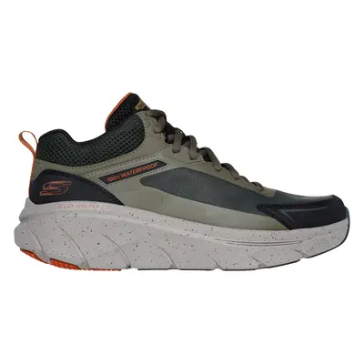 Skechers Men's Relaxed Fit: D'Lux Walker 2.0 - Grailo Sneaker in Olive/Orange, Size | Leather/Te