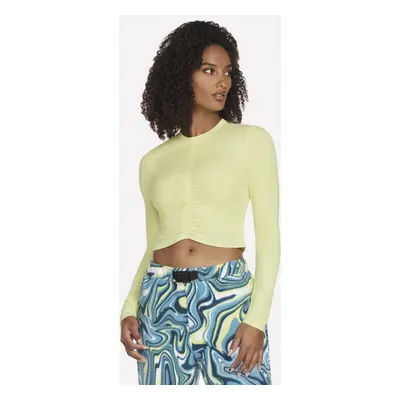 Skechers Women's Much Fun Long Sleeve Top in Lime, Size Small | Polyester/Spandex