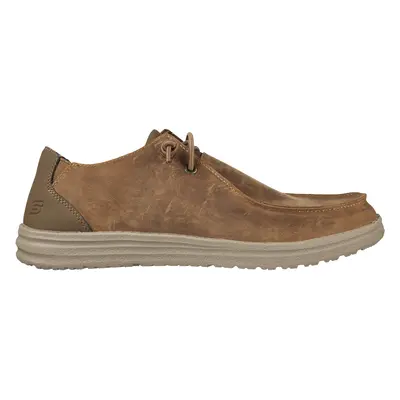 Skechers Men's Relaxed Fit: Melson - Ramilo Slip-On Shoes in Desert, Size | Leather/Synthetic/Te