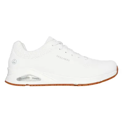 Skechers Men's Work Relaxed Fit: Uno SR - Sutal Sneaker in White, Size | Synthetic