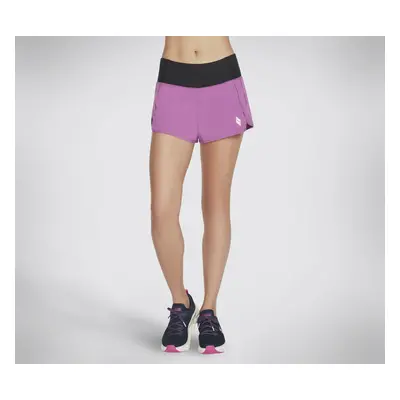 Skechers Women's Going Places Run Short in Purple/Hot Pink, Size | Polyester/Spandex