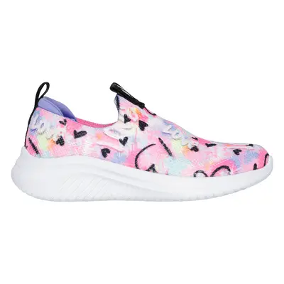 Skechers Girls Ultra Flex 3.0 - Graffiti Rush Sneaker , Size | Textile, Machine Washable