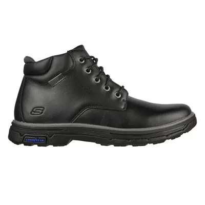 Skechers Men's Relaxed Fit: Segment 2.0 - Brogden Boots in Black, Size | Leather/Synthetic/Texti