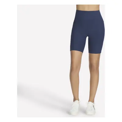 Skechers Women's GO FLEX Rib High-Waisted Inch Bike Short in Navy Blue, Size | Nylon/Spandex