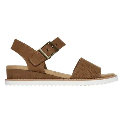 Skechers Women's BOBS Desert Kiss - Serendipitous Sandals in Chestnut, Size | Textile, Vegan, Ma