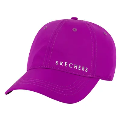 Skechers Women's Skech-Shine Foil Baseball Hat in Purple/Neon Pink | Polyester/Spandex