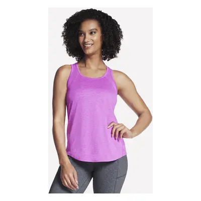 Skechers Women's GO DRI Swift Performance Tank Top in Neon Pink/Lavender, Size | Polyester/Spand