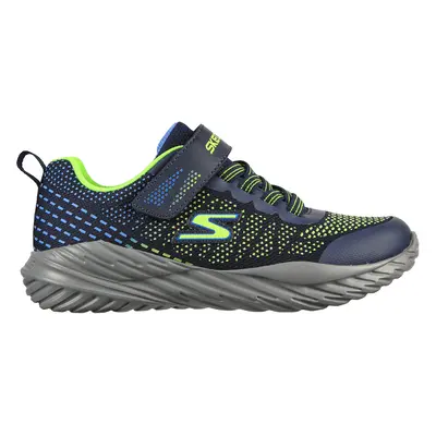 Skechers Boy's Nitro Sprint - Karvo Sneaker in Navy Blue/Lime, Size | Textile, Machine Washable