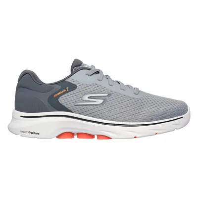 Skechers Men's GO WALK - The Construct Sneaker in Gray/Orange, Size | Textile/Synthetic, Vegan, 